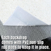 Aperturee - Aperturee White Quartz Stone Pattern Fabric Floor Backdrop